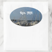 Rye NH Harbour Ovale Sticker (Tas)