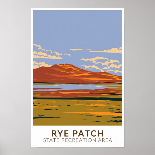Rye Patch State Recreation Area Nevada Retro Poster (Voorkant)