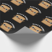 Ryes and Shine Funny Bread Pun Dark BG Cadeaupapier (Hoek)