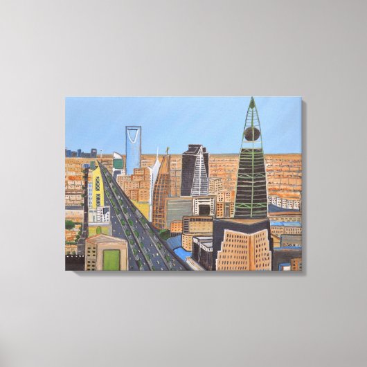 Ryjadh, Saudi-Arabië canvas Afdruk (Voorkant)