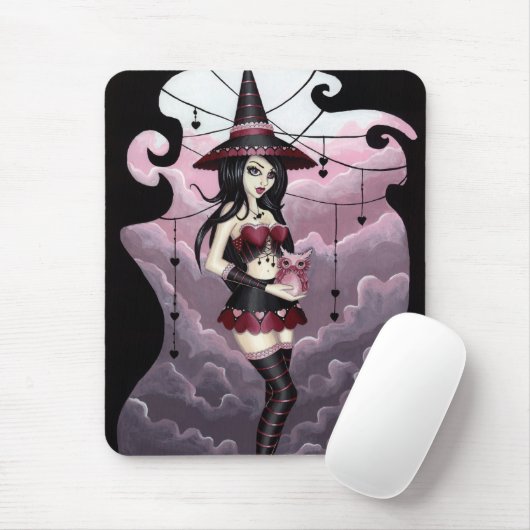 Ryla - Valentijnsdag Witch Mousepad Muismat (Met muis)