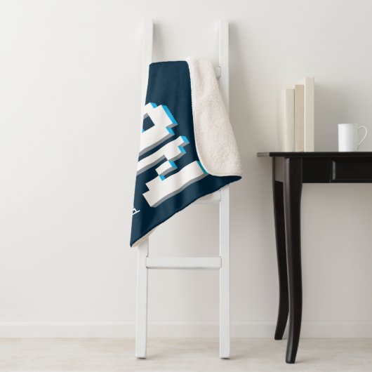 Rylan jongens naam en betekenis pixels tekst gamer sherpa deken (In situ)