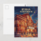 Ryman Auditorium Tennessee Briefkaart (Voorkant / Achterkant)