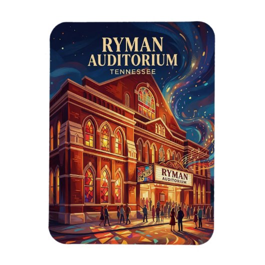 Ryman Auditorium Tennessee Magneet (Verticaal)