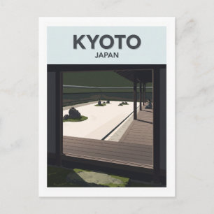 Ryoan-ji Tempel Kyoto Japan Reis Souvenir Briefkaart
