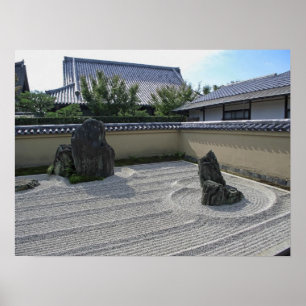 Ryogeen-in Raks Gravel Garden - Kyoto Japan Poster
