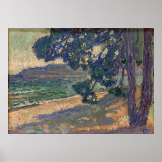 Rysselberghe - Cavalaire Beach Poster (Voorkant)