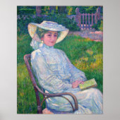 Rysselberghe - De dame in het wit Poster (Voorkant)