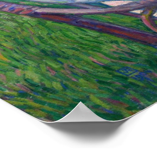 Rysselberghe - De dame in het wit Poster (Hoek)