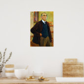 Rysselberghe - zelfportret in een groene jasje poster (Keuken)