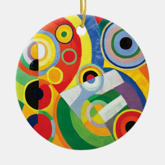 Rythme Joie de Vivre door Robert Delaunay Keramisch Ornament (Voorkant)