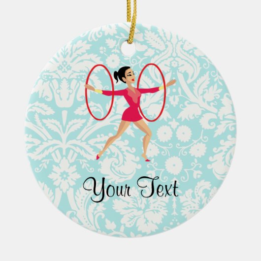 Rythmic Gymnastics Hoops Keramisch Ornament (Voorkant)