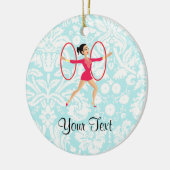 Rythmic Gymnastics Hoops Keramisch Ornament (Links)