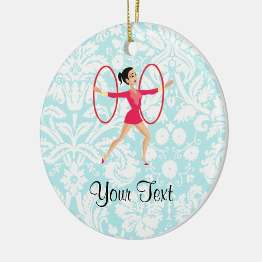 Rythmic Gymnastics Hoops Keramisch Ornament (Links)