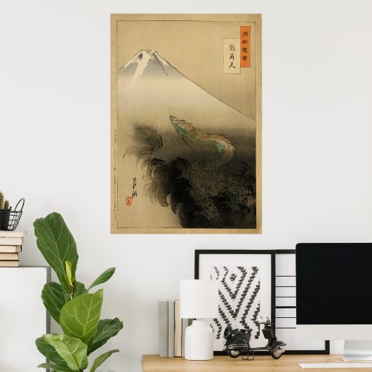 Ryu sho Ten Dragon Rising to Heaven door Ogata Gek Poster (Thuiskantoor)