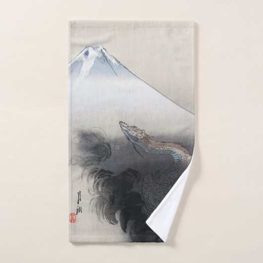Ryu Shoten: Opstijgende draak boven Fuji, Japan Handdoek (Handdoek)