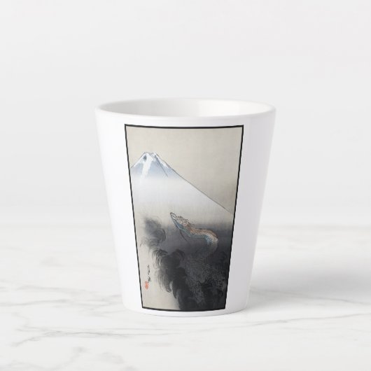 Ryu Shoten: Opstijgende draak boven Fuji, Japan Latte Mok (Voorkant)
