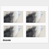 Ryu Shoten: Opstijgende draak boven Fuji, Japan Rechthoekige Sticker (Vel)