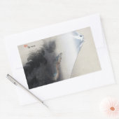 Ryu Shoten: Opstijgende draak boven Fuji, Japan Rechthoekige Sticker (Envelop)