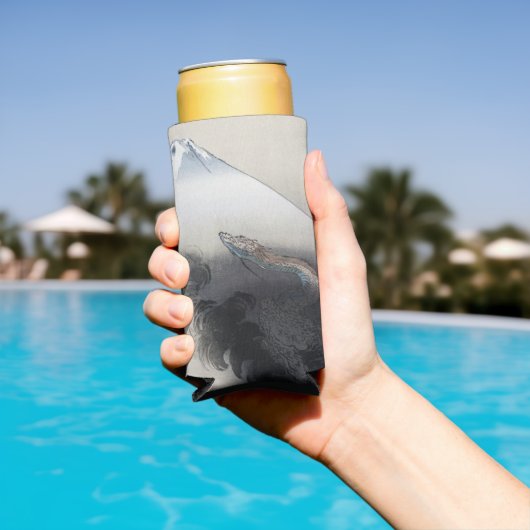 Ryu Shoten: Opstijgende draak boven Fuji, Japan Seltzer Blikjeskoeler (Insitu Zwembad)