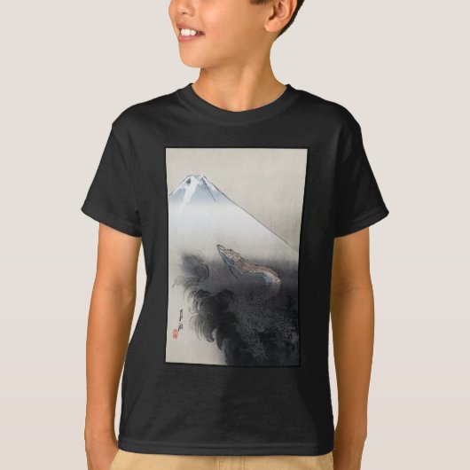 Ryu Shoten: Opstijgende draak boven Fuji, Japan T-shirt (Voorkant)