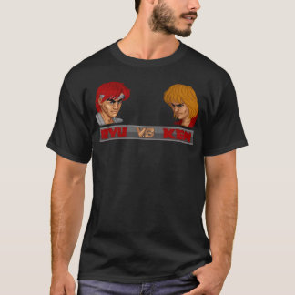 RYU VS KEN LOGO ZWART GEEN BG T-SHIRT