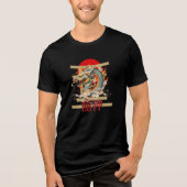 Ryujin - Japanese Dragon Spirit Tri-Blend Shirt (Voorkant)