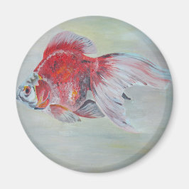 Ryukin Goldfish Acrylverf Magneet