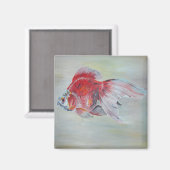 Ryukin Goldfish Acrylverf Magneet (Voorkant / Achterkant)
