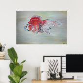 Ryukin Goldfish Acrylverf Poster (Thuiskantoor)