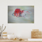 Ryukin Goldfish Acrylverf Poster (Keuken)