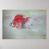 Ryukin Goldfish Acrylverf Poster (Voorkant)