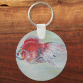 Ryukin Goldfish Acrylverf Sleutelhanger (Voorkant)