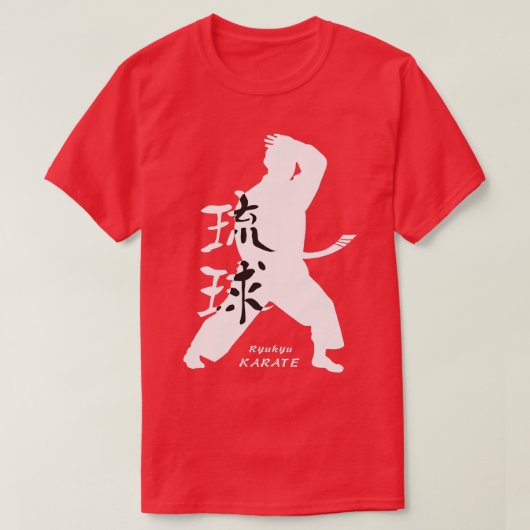 Ryukyu Okinawa Karate White T-shirt (Design voorkant)