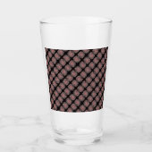 RZ-glas cup roos zoals caleidoscoop art ,zwart, ro Glas (Voorkant)