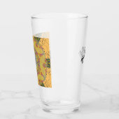 RZ-glas cup roos zoals caleidoscoop kunst, GEEL Glas (Links)