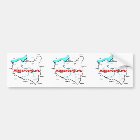 Rzeczpospolita Polska Bumpersticker (Voorkant)
