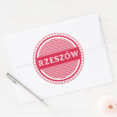 Rzeszow City Pride Embleem – Poolse Identiteit Ronde Sticker (Envelop)