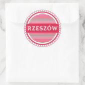Rzeszow City Pride Embleem – Poolse Identiteit Ronde Sticker (Tas)