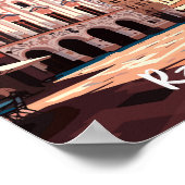 Rzeszow Polen vintage reisplaats illustratie Poster (Hoek)