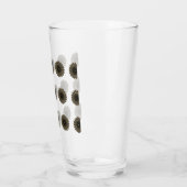 RZglass cup roos zoals caleidoscoop kunst, zwart,  Glas (Links)