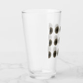 RZglass cup roos zoals caleidoscoop kunst, zwart,  Glas (Rechts)