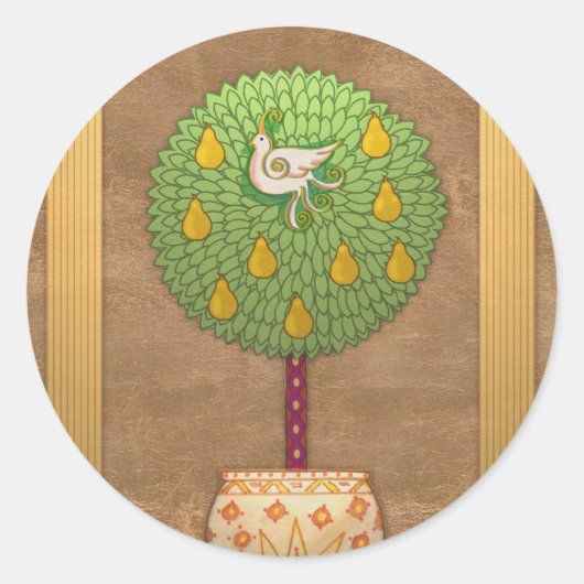 S009 Partridge in een Pear Tree Sticker (Voorkant)
