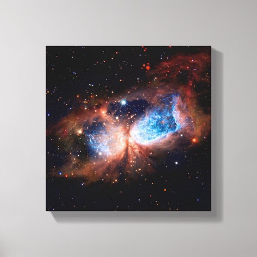 S106 Star Forming Region - NASA Hubble Space Photo Canvas Afdruk (Voorkant)