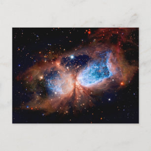 S106 Stervormingsgebied - NASA Hubble-ruimtestfoto Briefkaart
