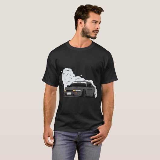 S13 Silvia Coupe 240sx Drift T-shirt (Voorkant volledig)