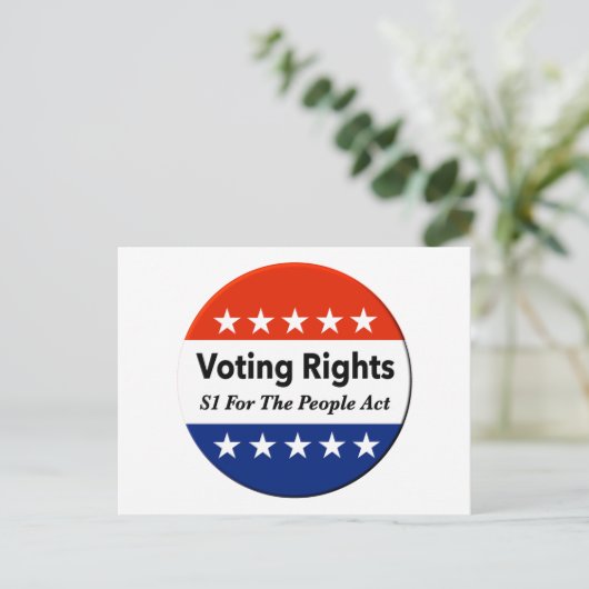 S1 Stemrechten voor de Volkswet Briefkaart (Staand voorkant)