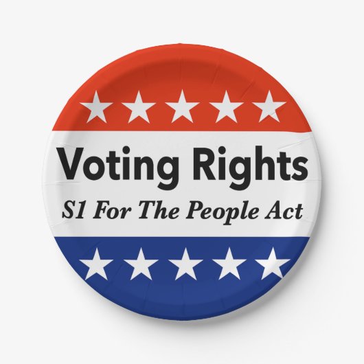 S1 Stemrechten voor de Volkswet Papieren Bordje (Voorkant)