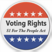 S1 Stemrechten voor de Volkswet Sticker (Voorkant)