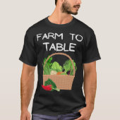 S2 Boerderij aan tafel Eet lokale landbouwer (13) T-shirt (Voorkant)